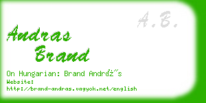 andras brand business card